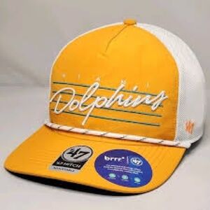 Men's '47 Miami Dolphins Downburst Relaxed Hitch Trucker‎ Adjustable Hat NWT
